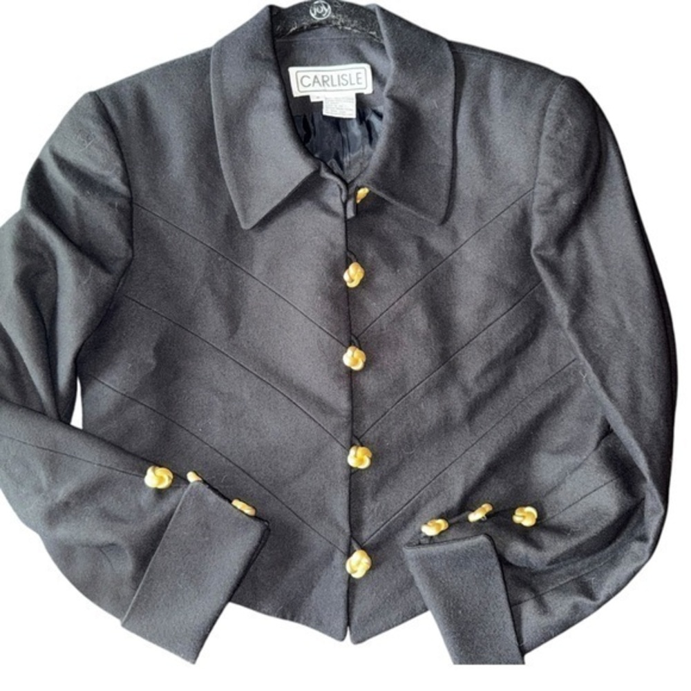 ▶️ Carlisle ◀️ Black Wool / Cashmere blend Jacket